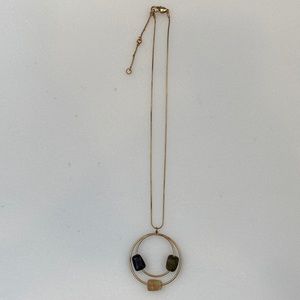 Kenneth Cole Multi-stone Double Circle Necklace